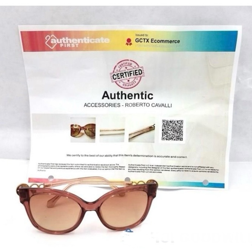 Roberto Cavalli Red-Brown Butterfly Sunglasses
